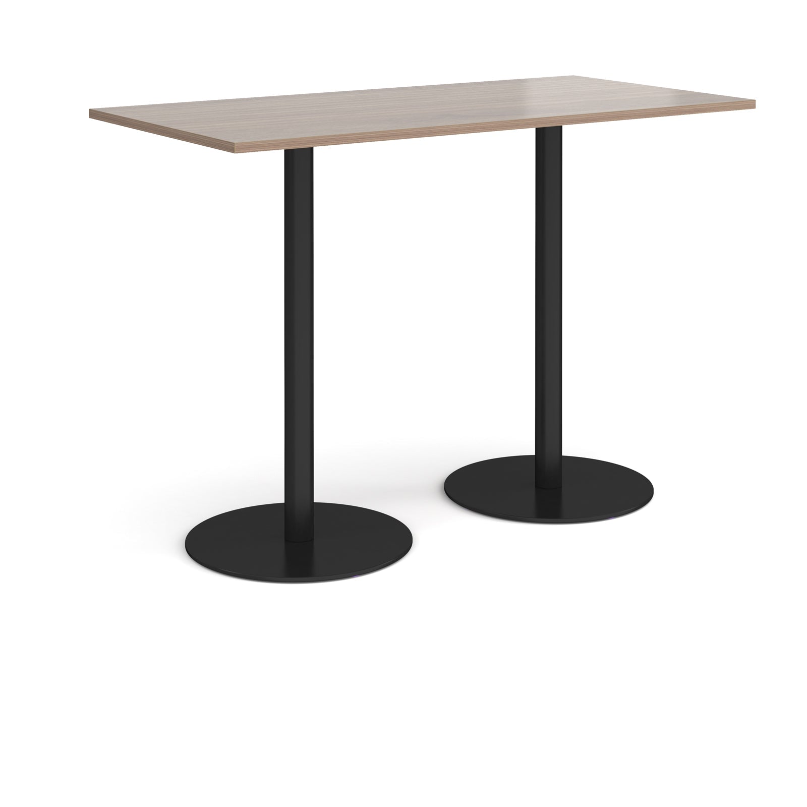 Monza rectangular poseur table with round bases