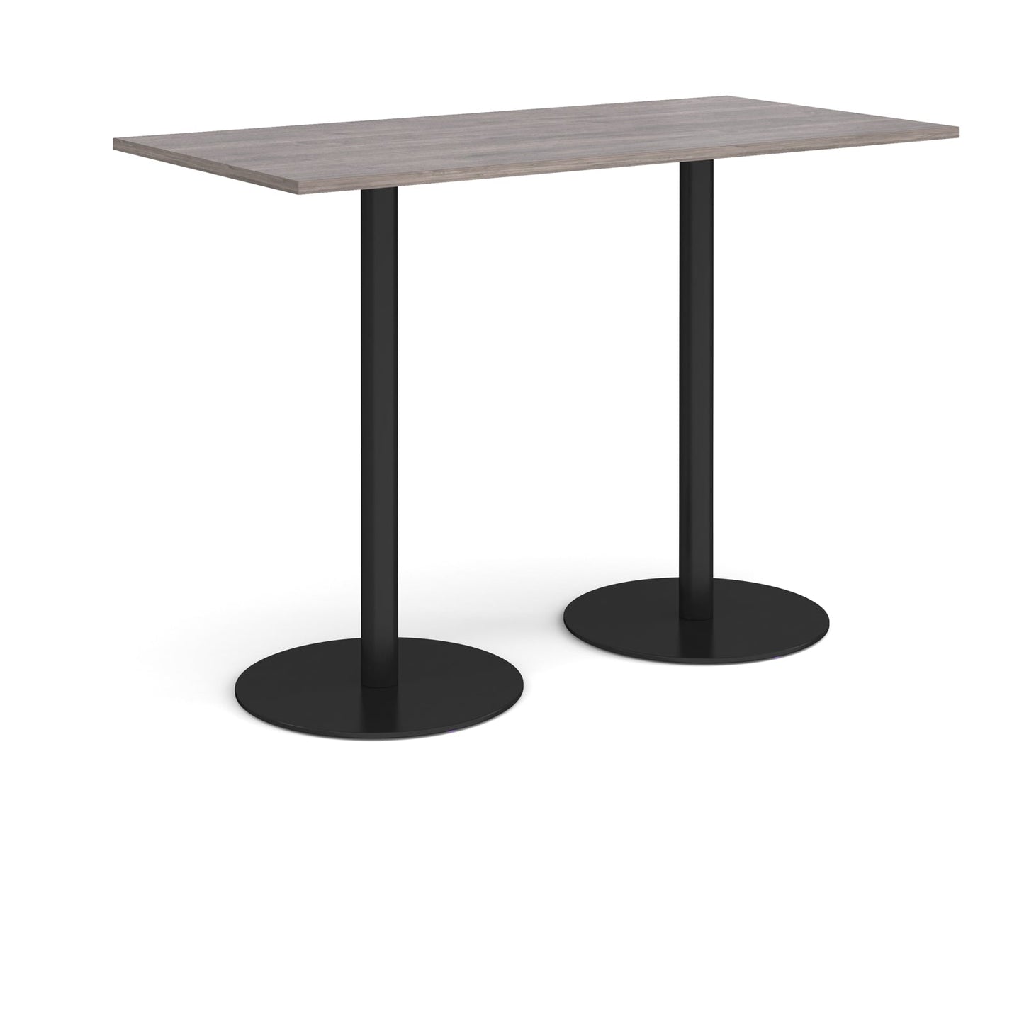 Monza rectangular poseur table with round bases