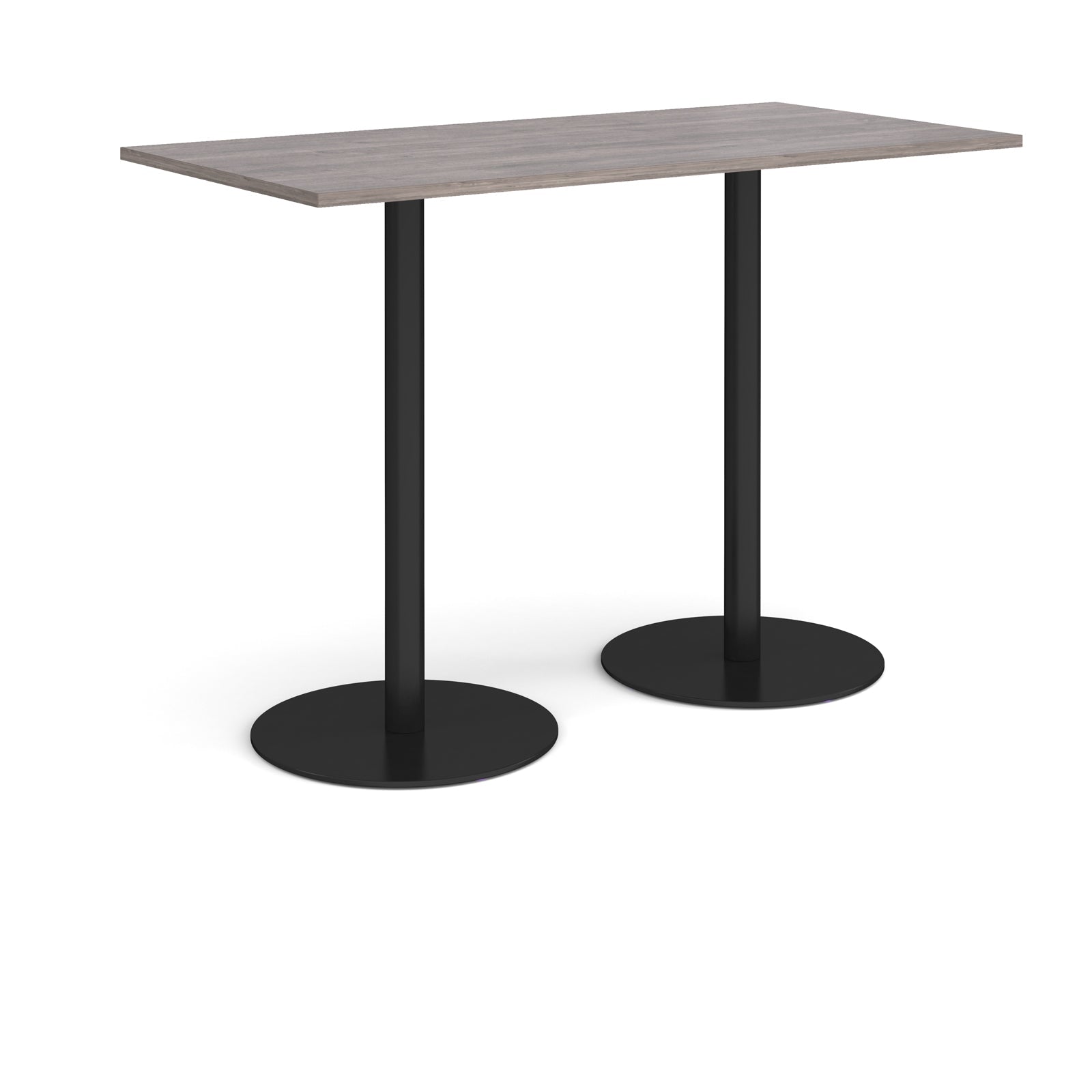 Monza rectangular poseur table with round bases