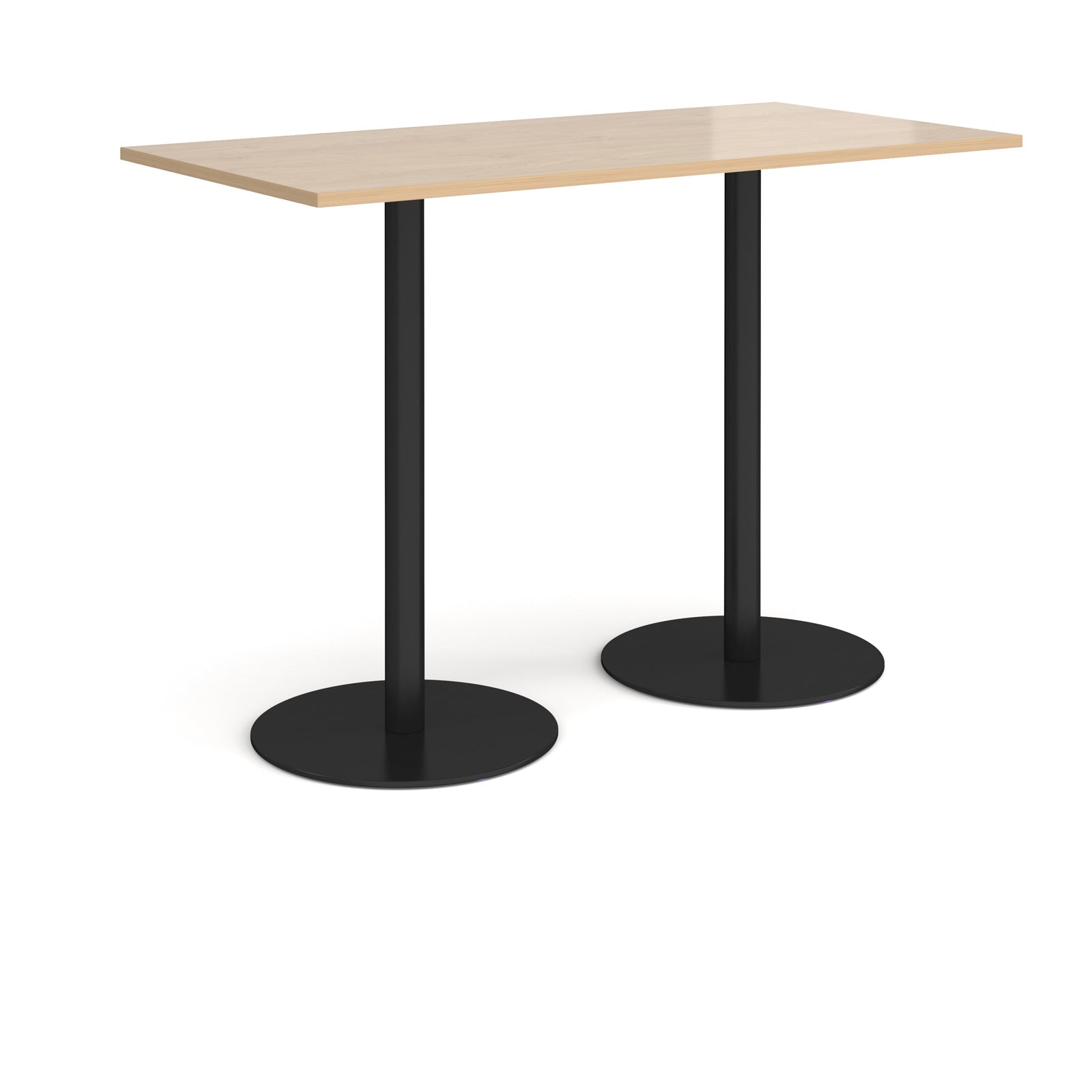 Monza rectangular poseur table with round bases