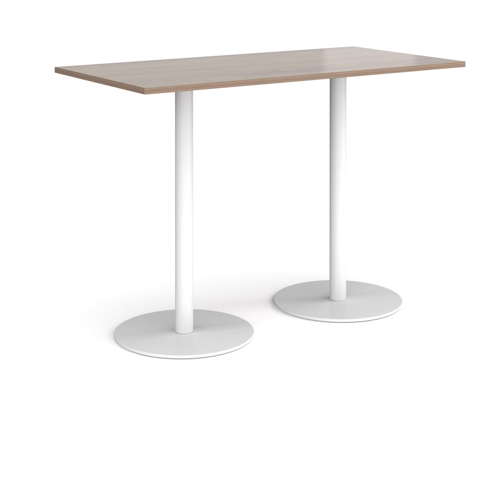Monza rectangular poseur table with round bases