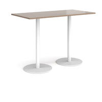 Monza rectangular poseur table with round bases