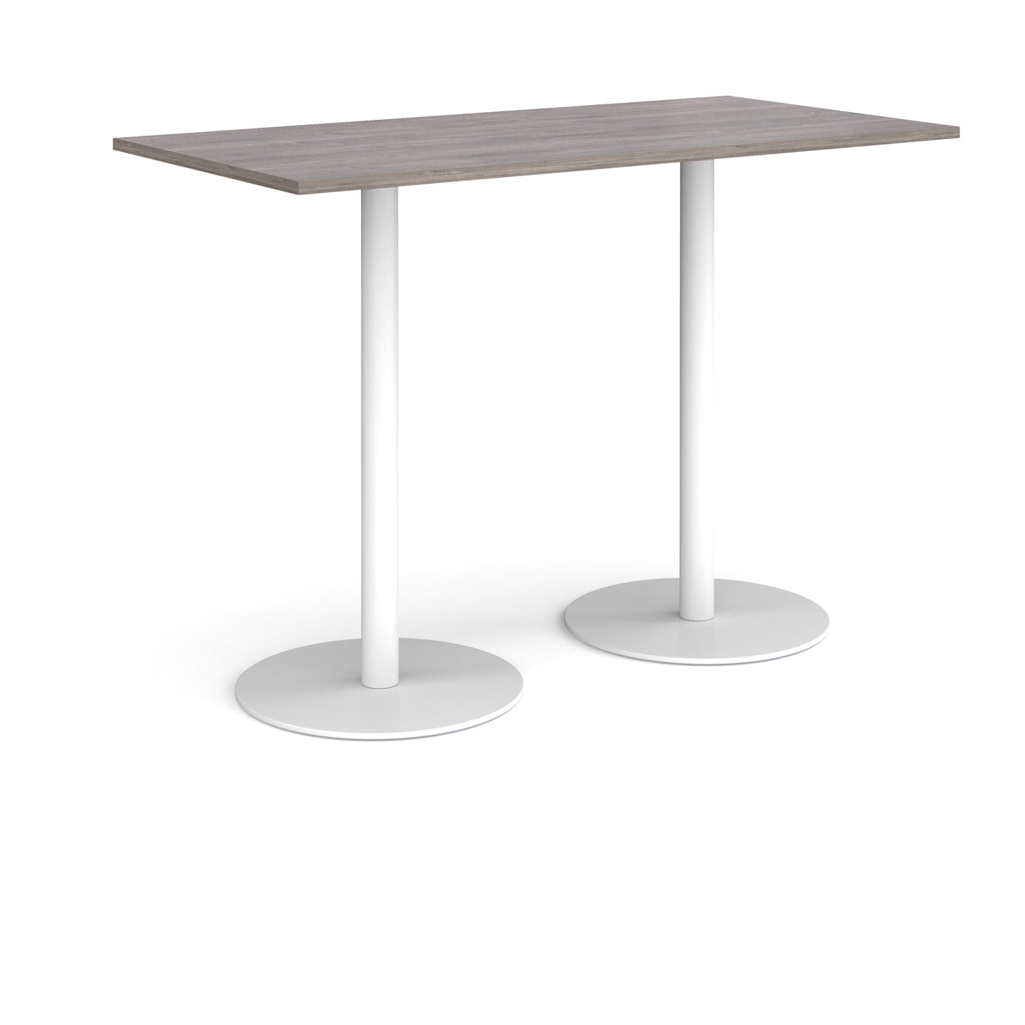 Monza rectangular poseur table with round bases
