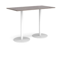 Monza rectangular poseur table with round bases