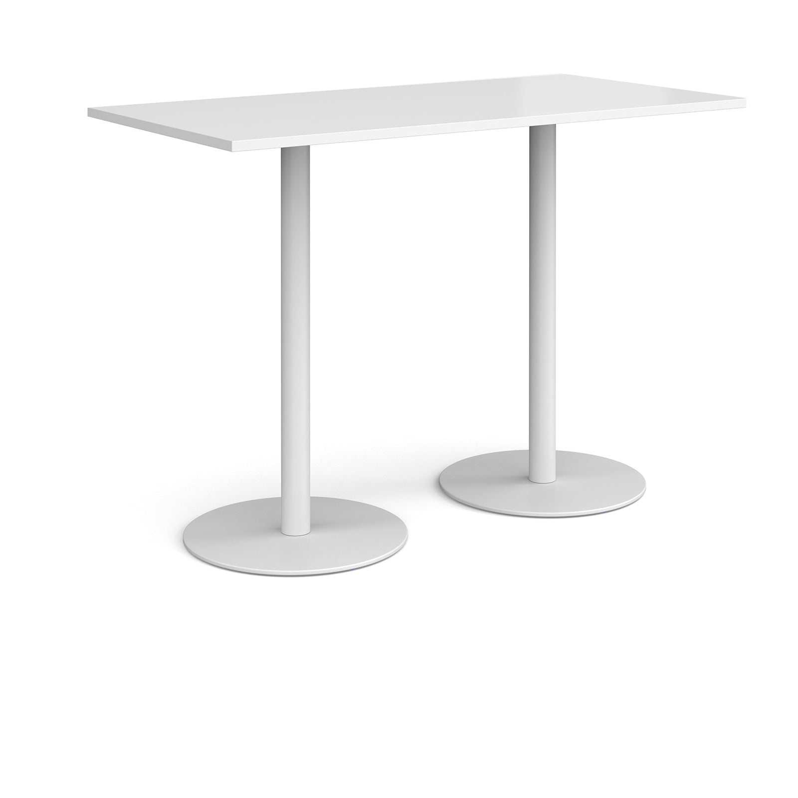 Monza rectangular poseur table with round bases