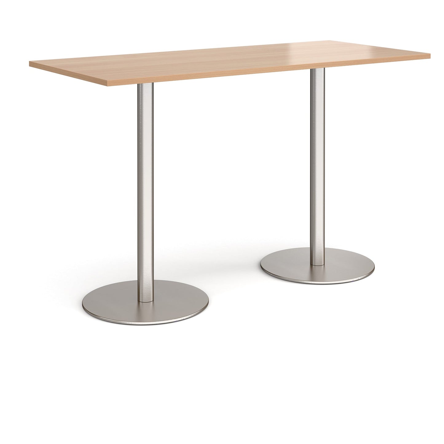 Monza rectangular poseur table with round bases