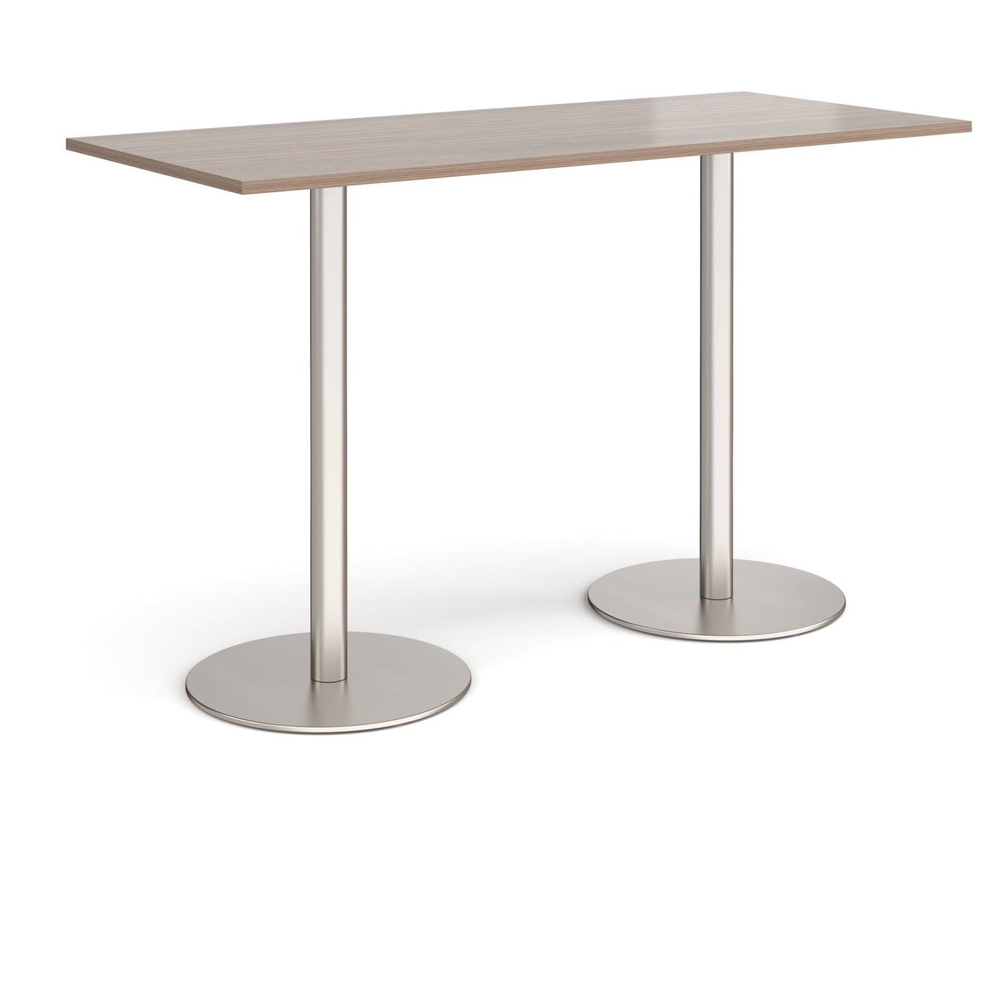 Monza rectangular poseur table with round bases