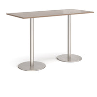 Monza rectangular poseur table with round bases