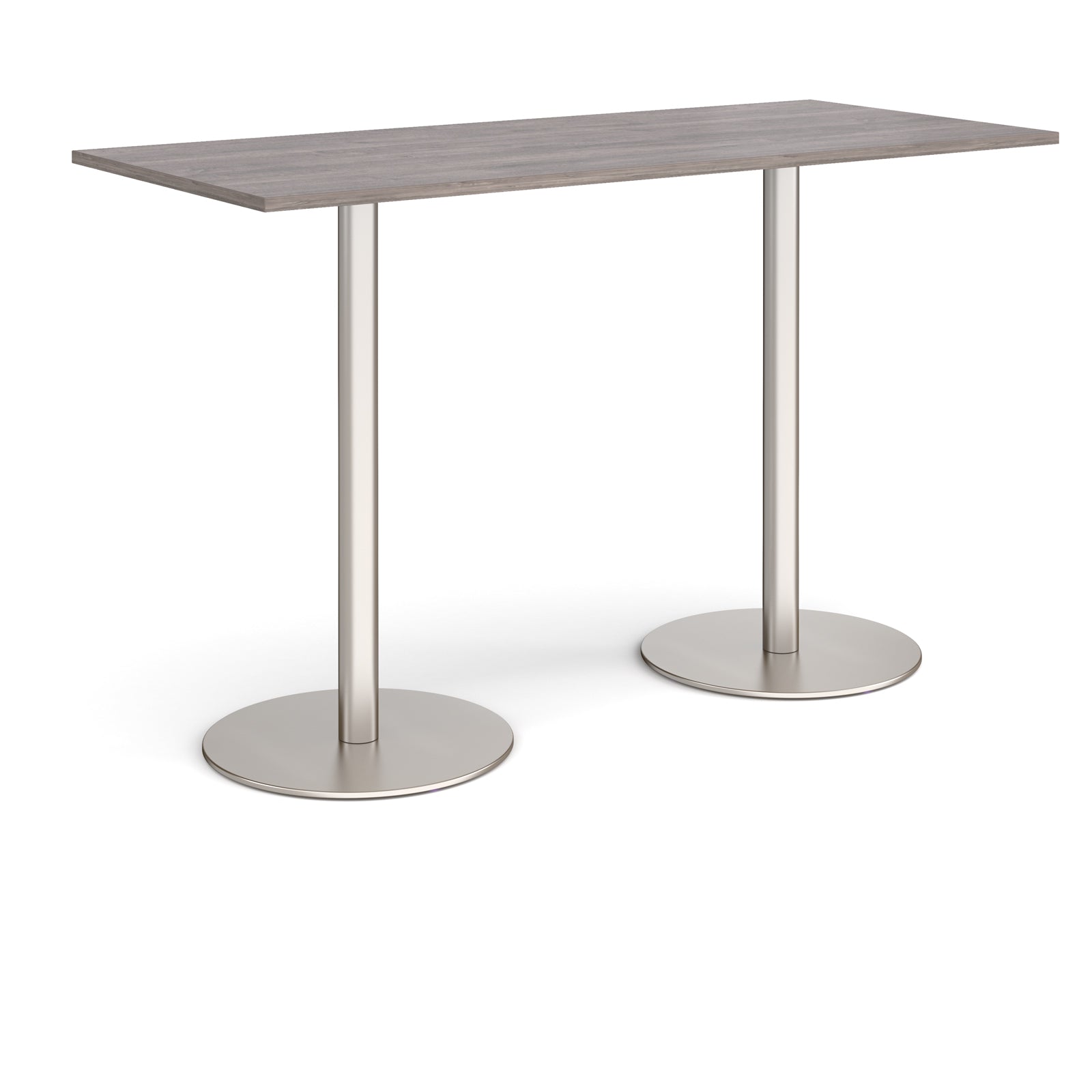 Monza rectangular poseur table with round bases