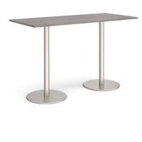 Monza rectangular poseur table with round bases