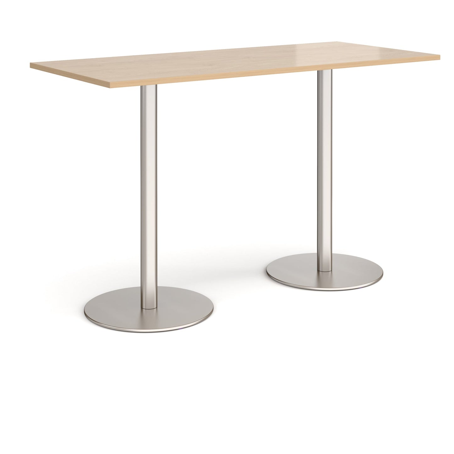 Monza rectangular poseur table with round bases