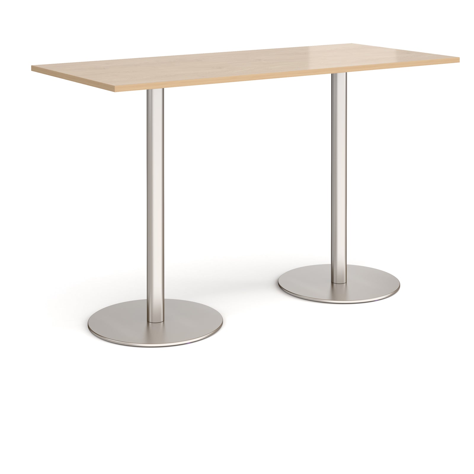 Monza rectangular poseur table with round bases