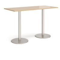 Monza rectangular poseur table with round bases