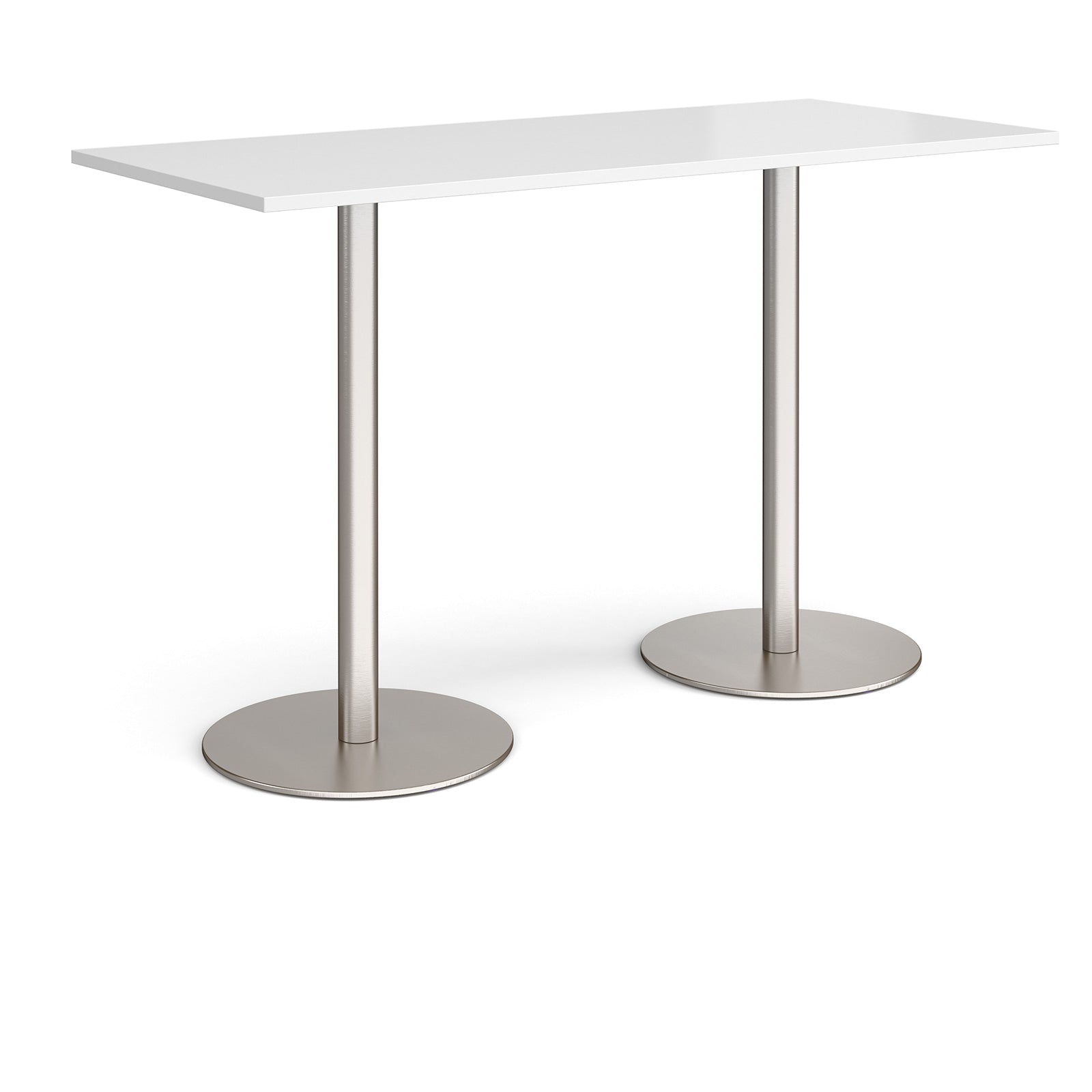 Monza rectangular poseur table with round bases