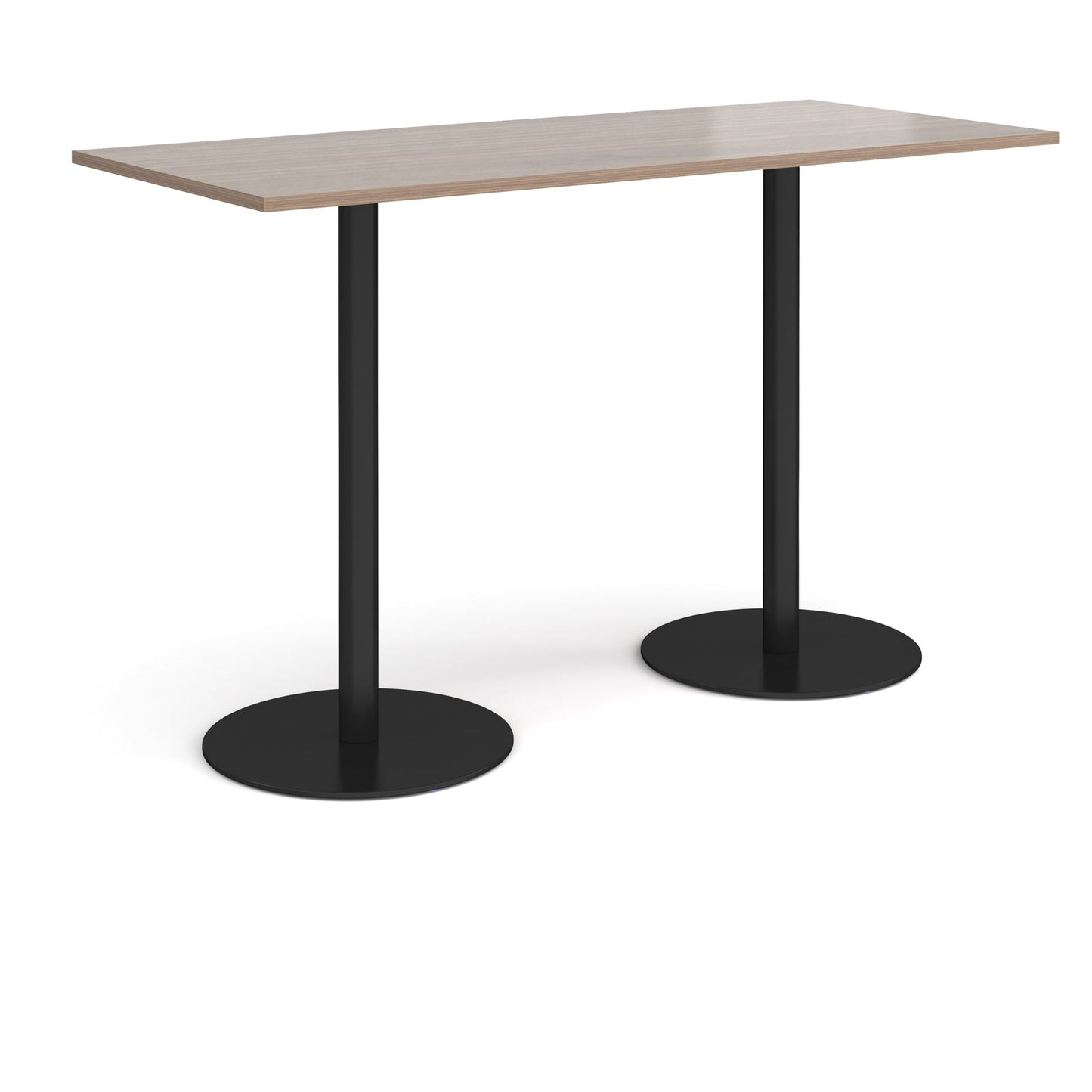 Monza rectangular poseur table with round bases