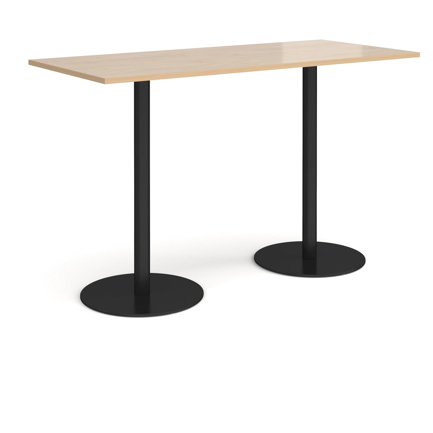 Monza rectangular poseur table with round bases