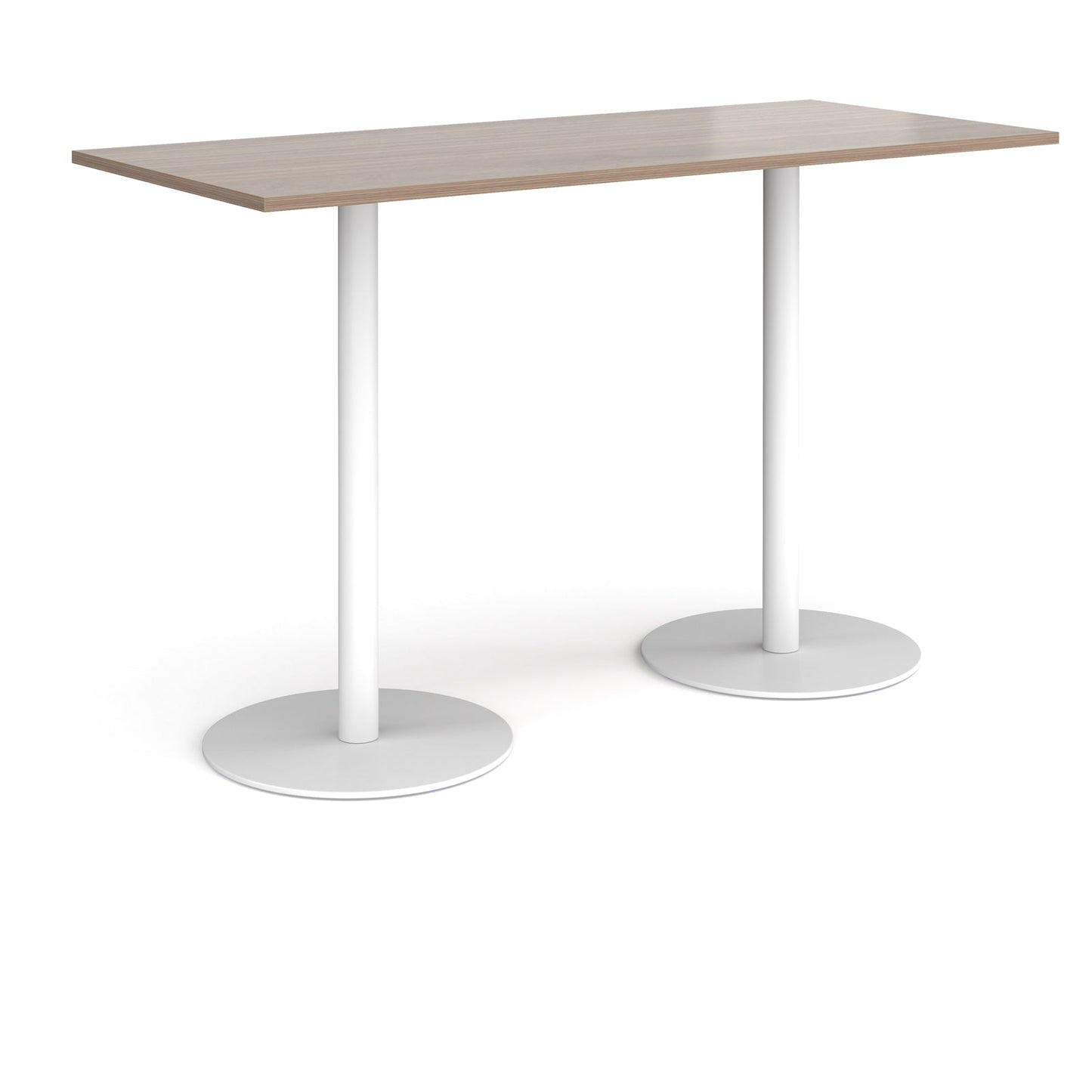 Monza rectangular poseur table with round bases