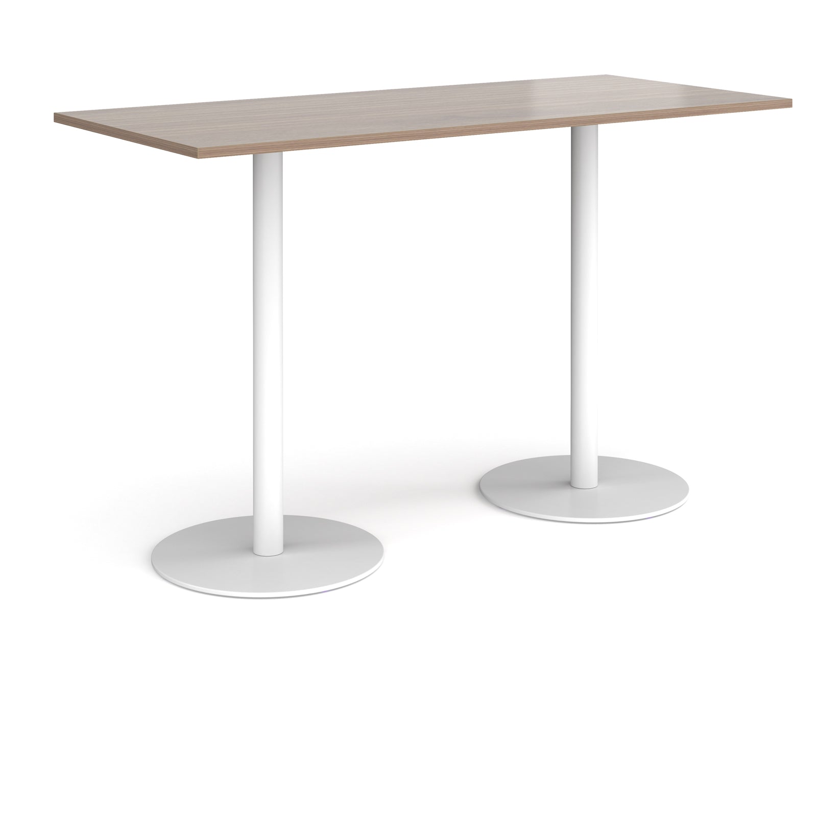 Monza rectangular poseur table with round bases