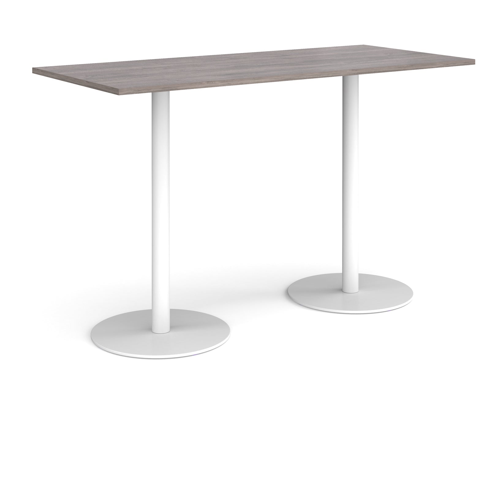 Monza rectangular poseur table with round bases
