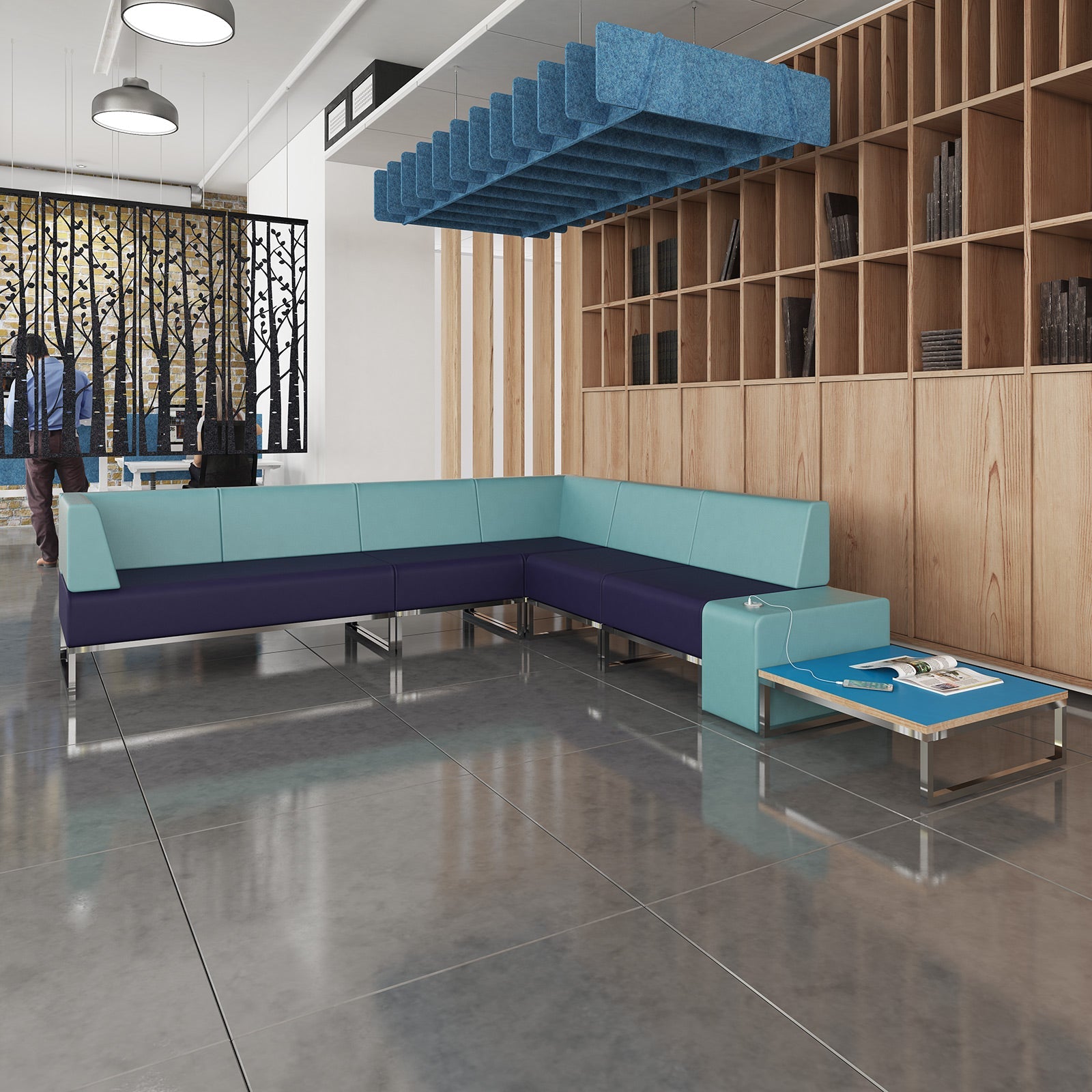 Nera modular square coffee table
