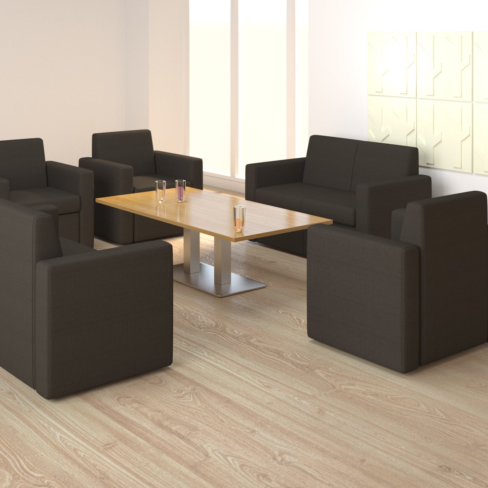 Oslo square back reception seating
