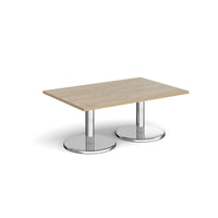 Pisa rectangular coffee table with round bases