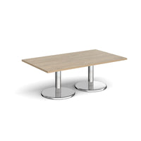 Pisa rectangular coffee table with round bases