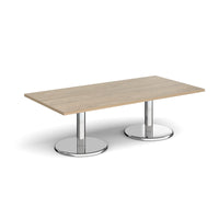 Pisa rectangular coffee table with round bases