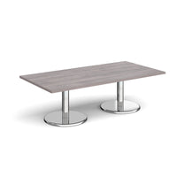 Pisa rectangular coffee table with round bases