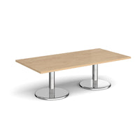 Pisa rectangular coffee table with round bases
