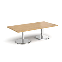 Pisa rectangular coffee table with round bases