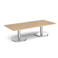 Pisa rectangular coffee table with round bases