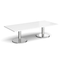 Pisa rectangular coffee table with round bases