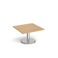 Pisa square coffee table with round base
