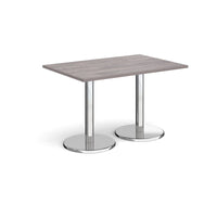 Pisa rectangular dining table with round bases