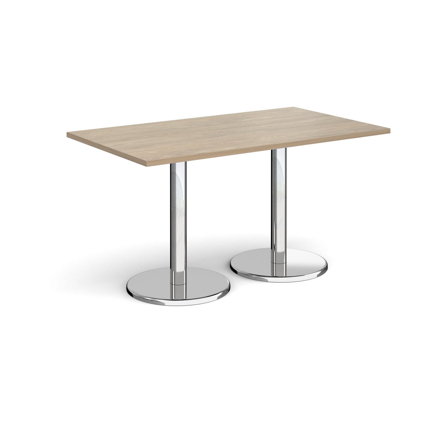 Pisa rectangular dining table with round bases