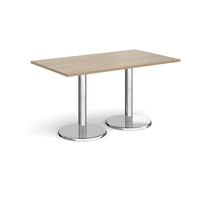 Pisa rectangular dining table with round bases