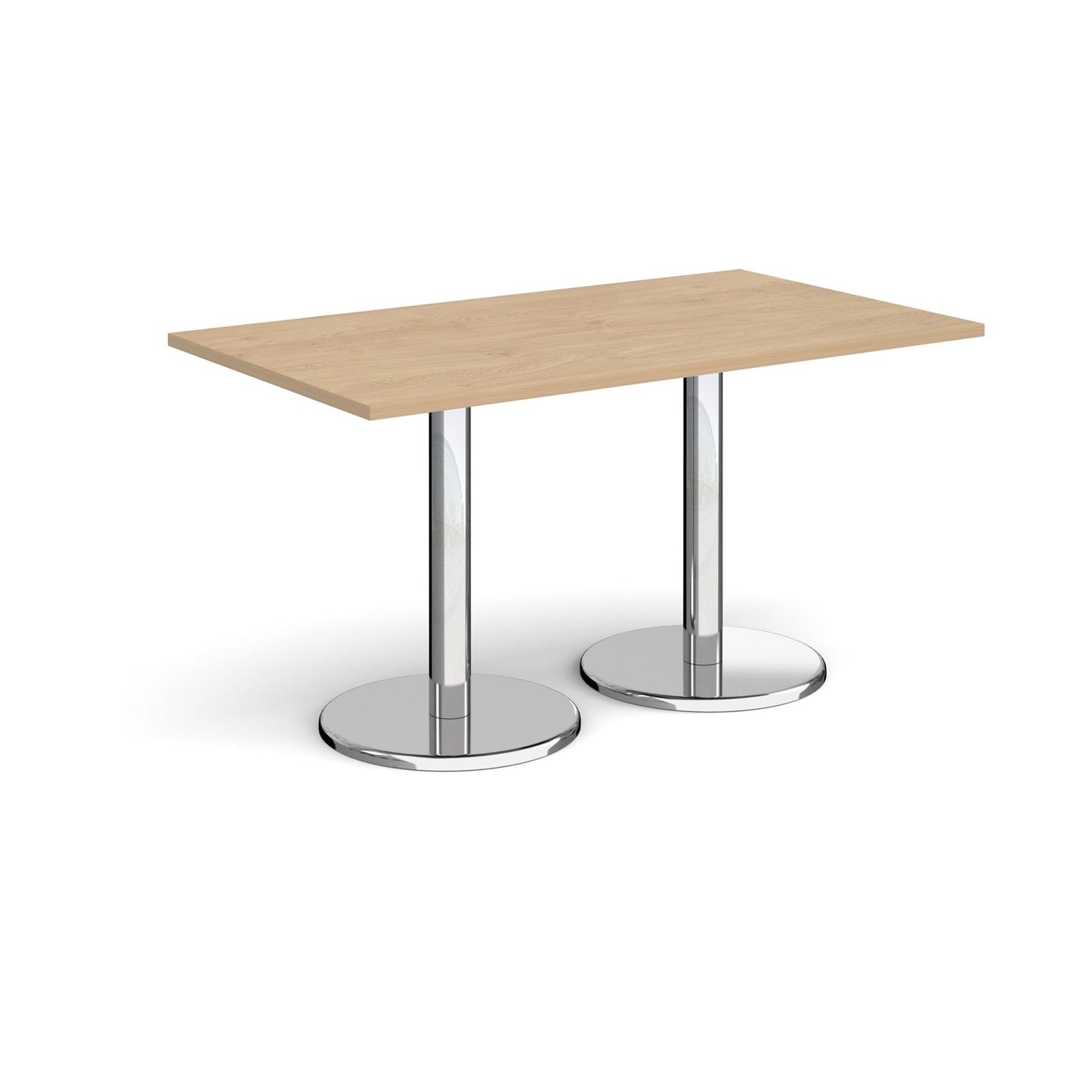 Pisa rectangular dining table with round bases