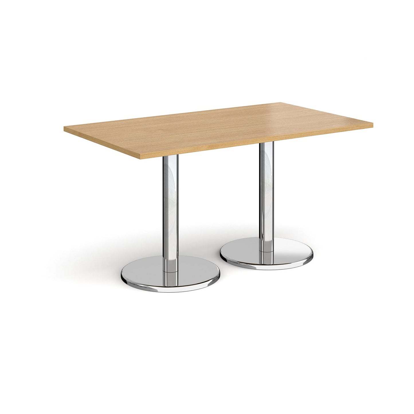 Pisa rectangular dining table with round bases