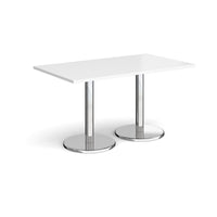 Pisa rectangular dining table with round bases