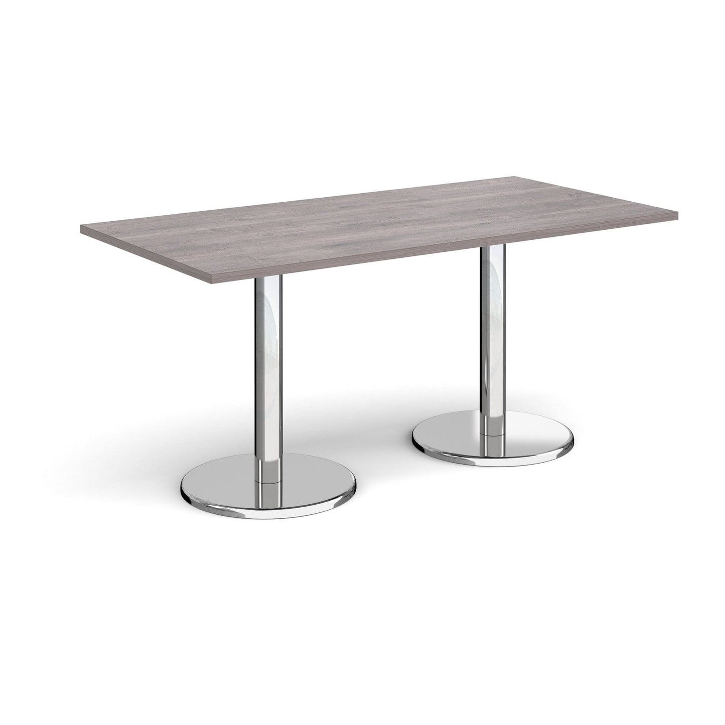 Pisa rectangular dining table with round bases