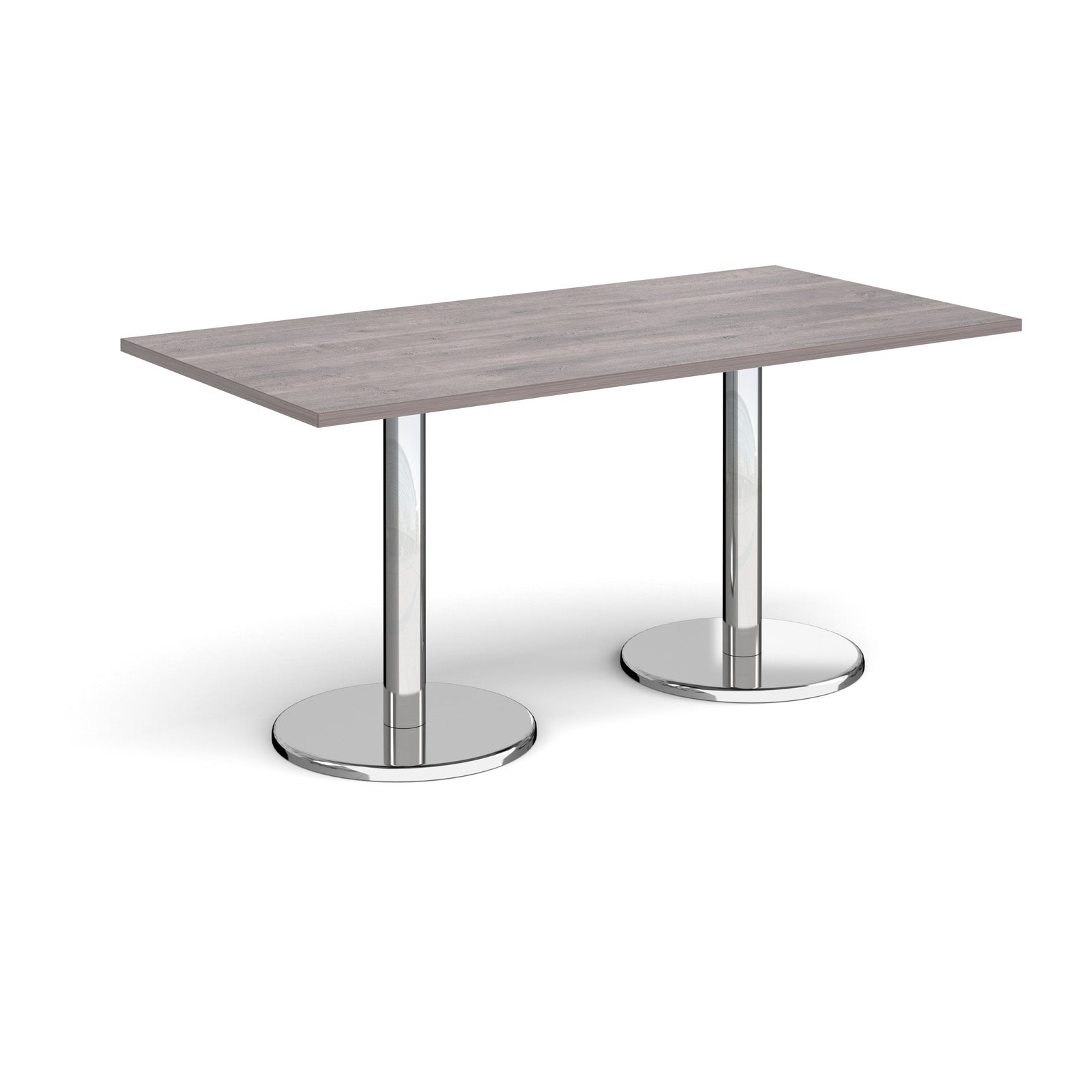 Pisa rectangular dining table with round bases