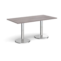 Pisa rectangular dining table with round bases