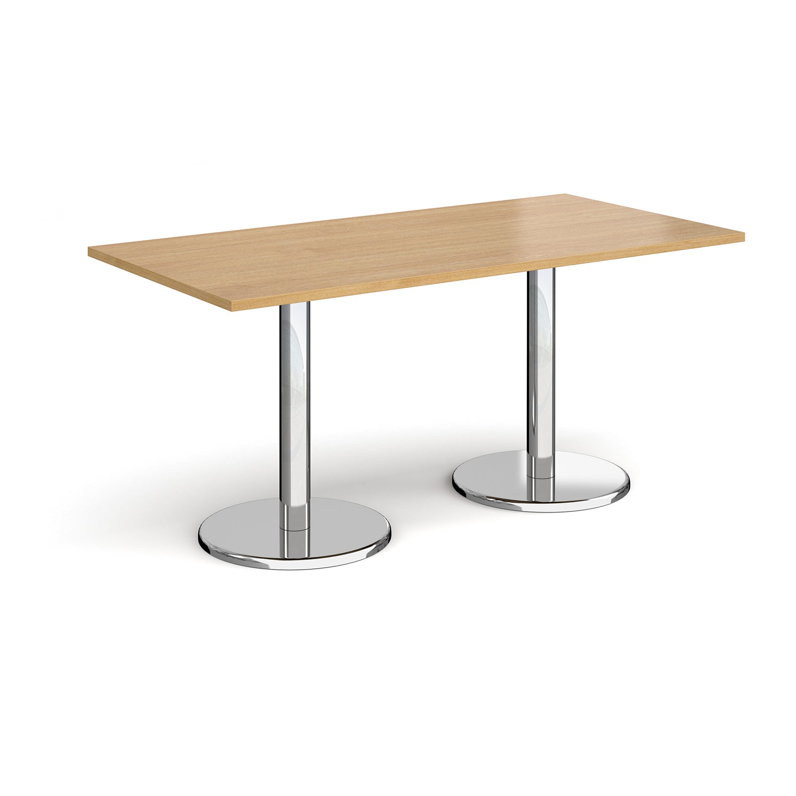 Pisa rectangular dining table with round bases