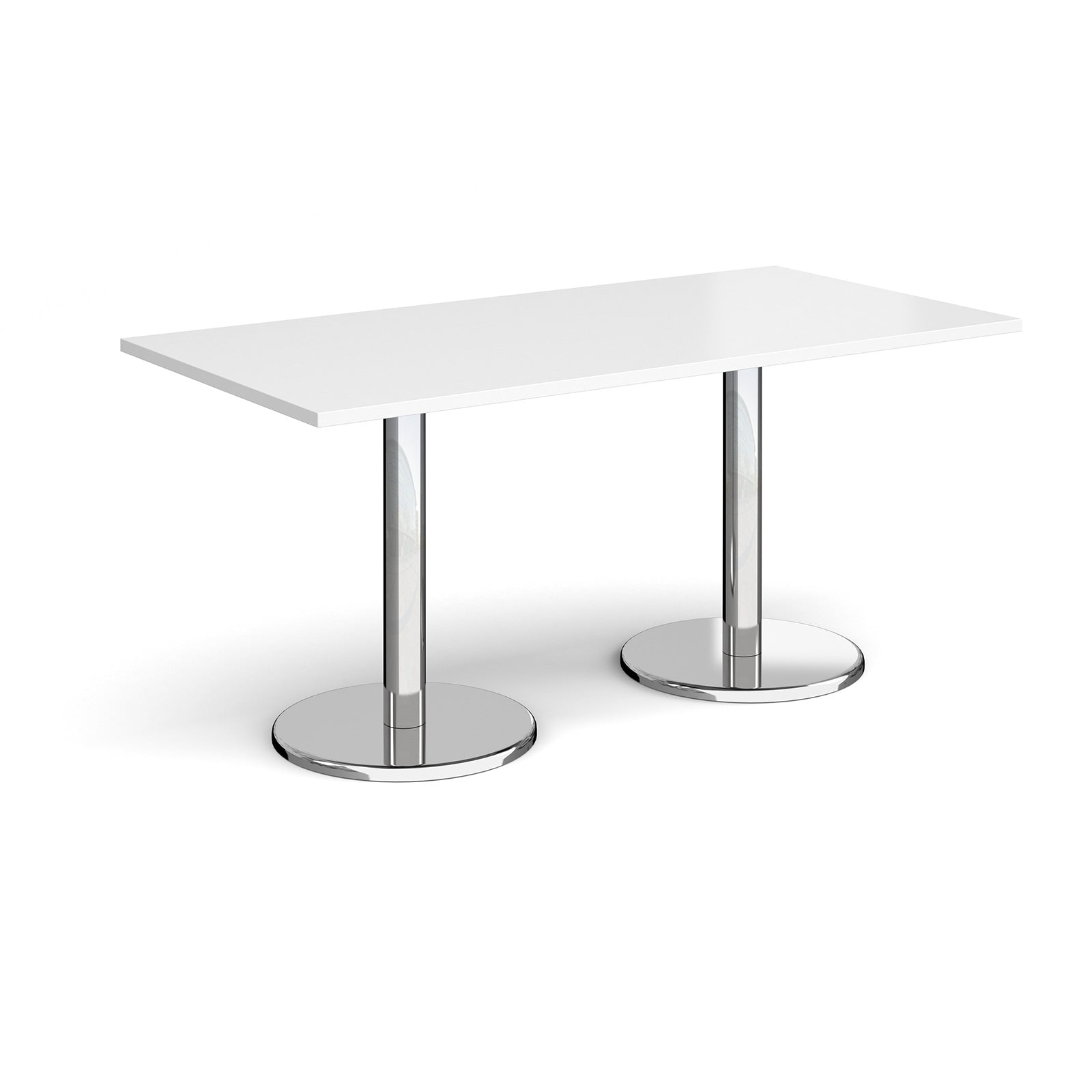 Pisa rectangular dining table with round bases