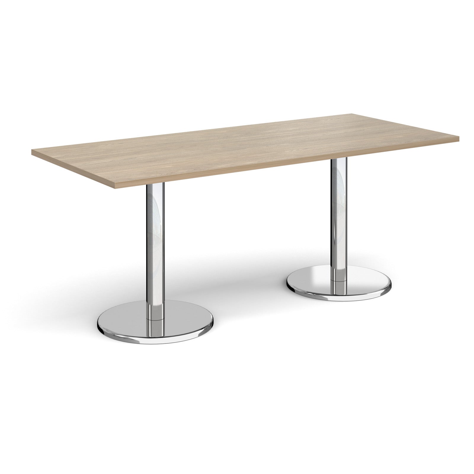 Pisa rectangular dining table with round bases