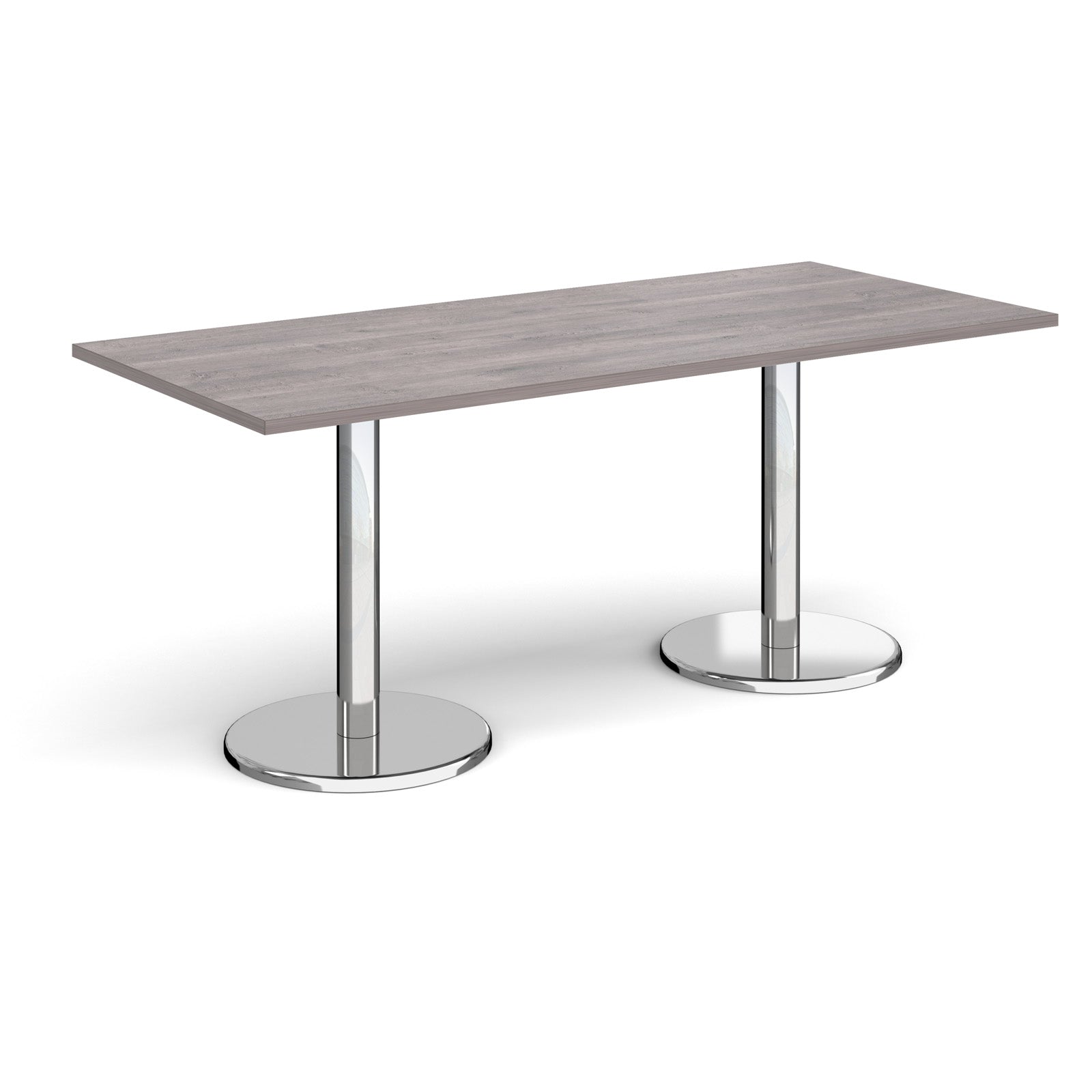 Pisa rectangular dining table with round bases