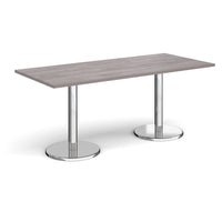 Pisa rectangular dining table with round bases