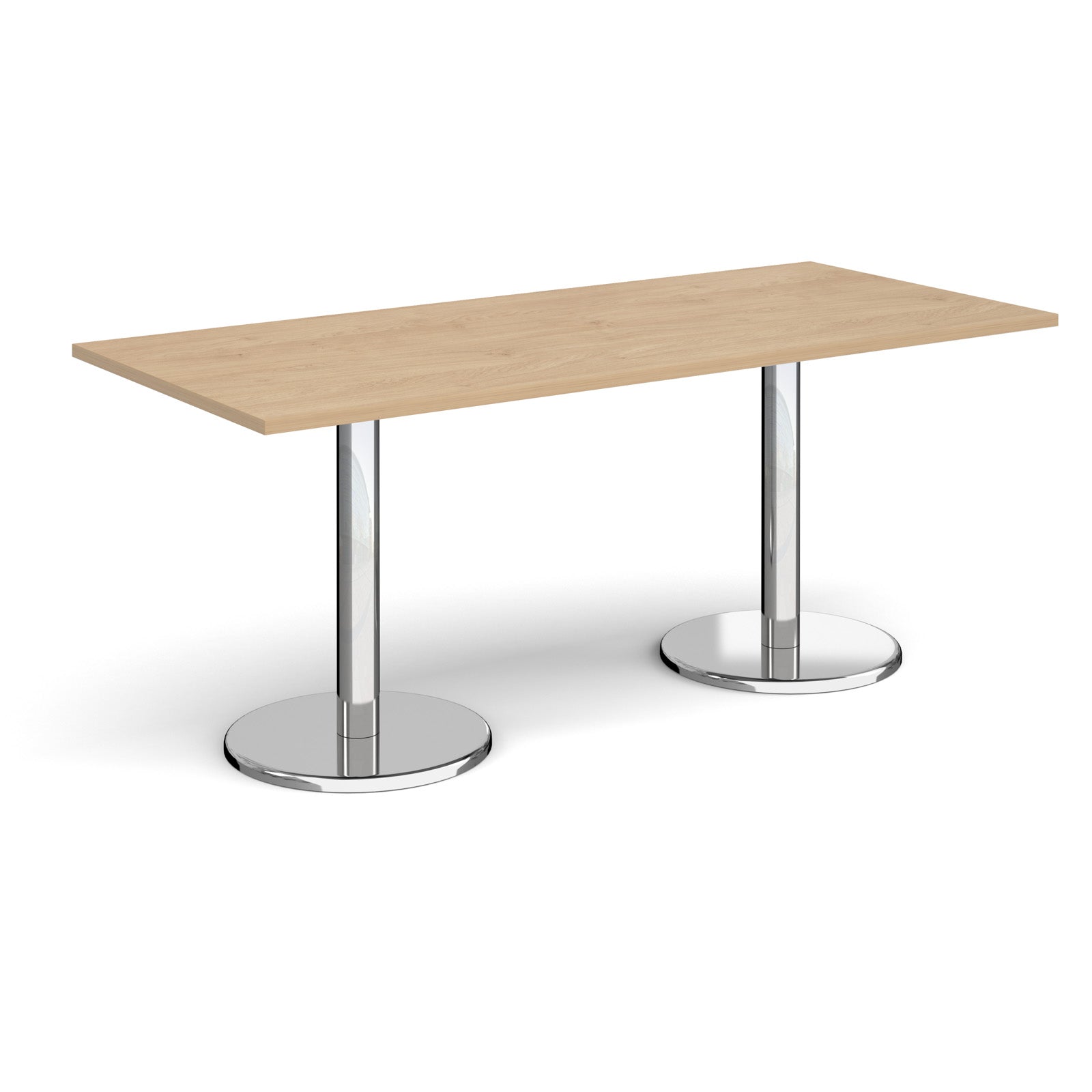 Pisa rectangular dining table with round bases