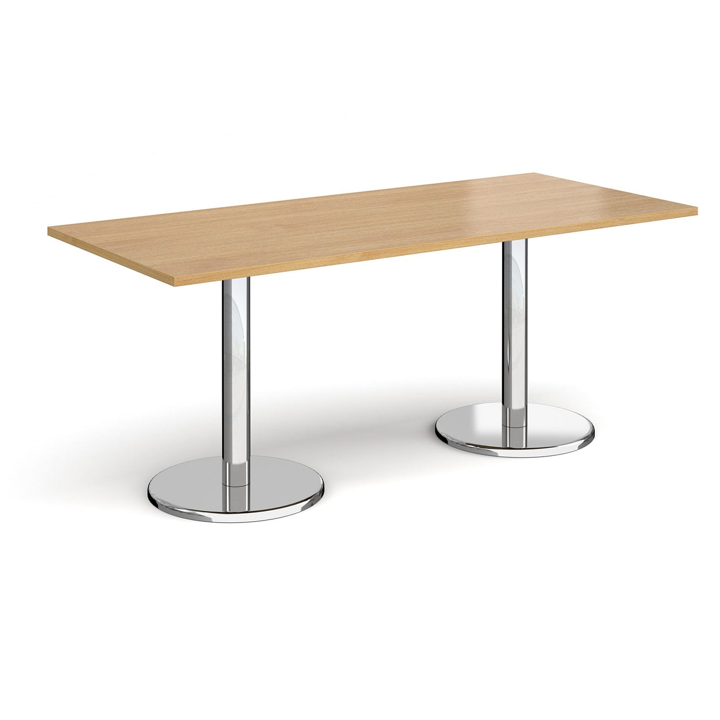 Pisa rectangular dining table with round bases